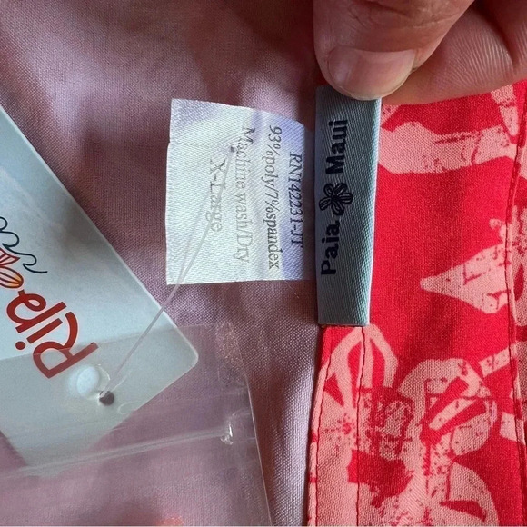 RipSkirt Hawaii Mini NWT Pink Red Color Hibiscus Floral Adjustable Waist XL - Picture 4 of 4